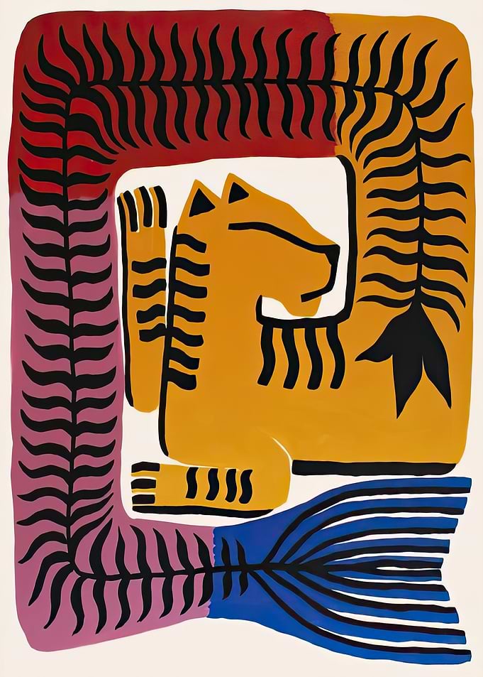 Abstract Tiger Art Print