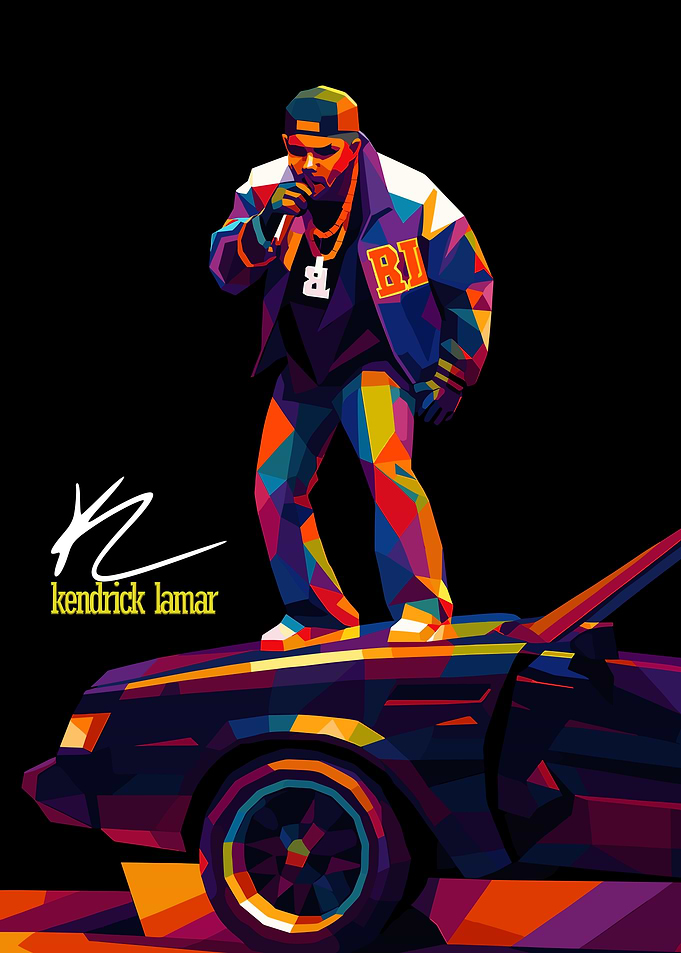 Kendrick Lamar Colorful Pop Art