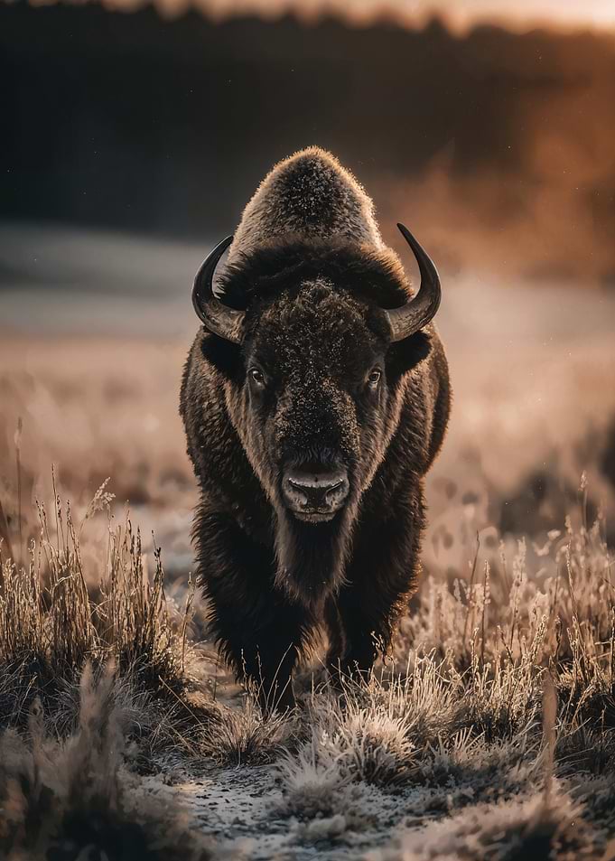 Majestic Bison in Golden Light