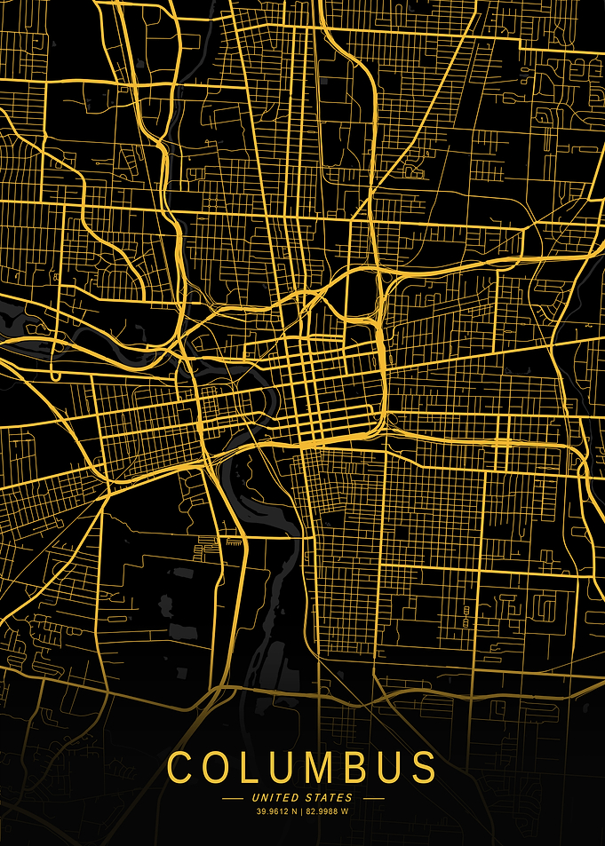 Golden Columbus City Map