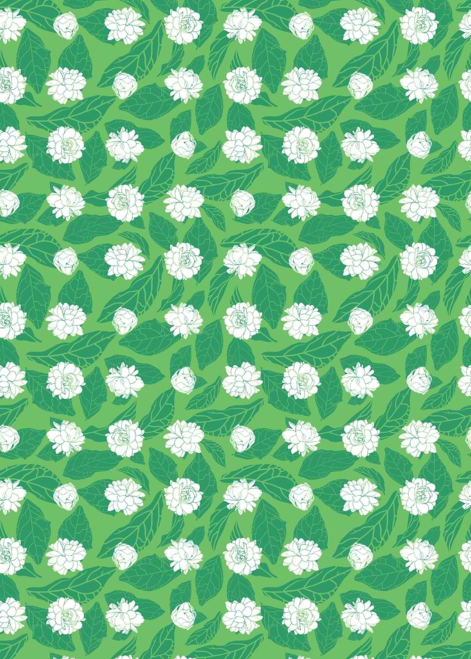 Floral Pattern with White Flowers