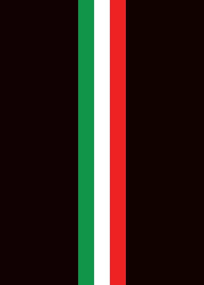 Italian Flag Stripes on Dark Background