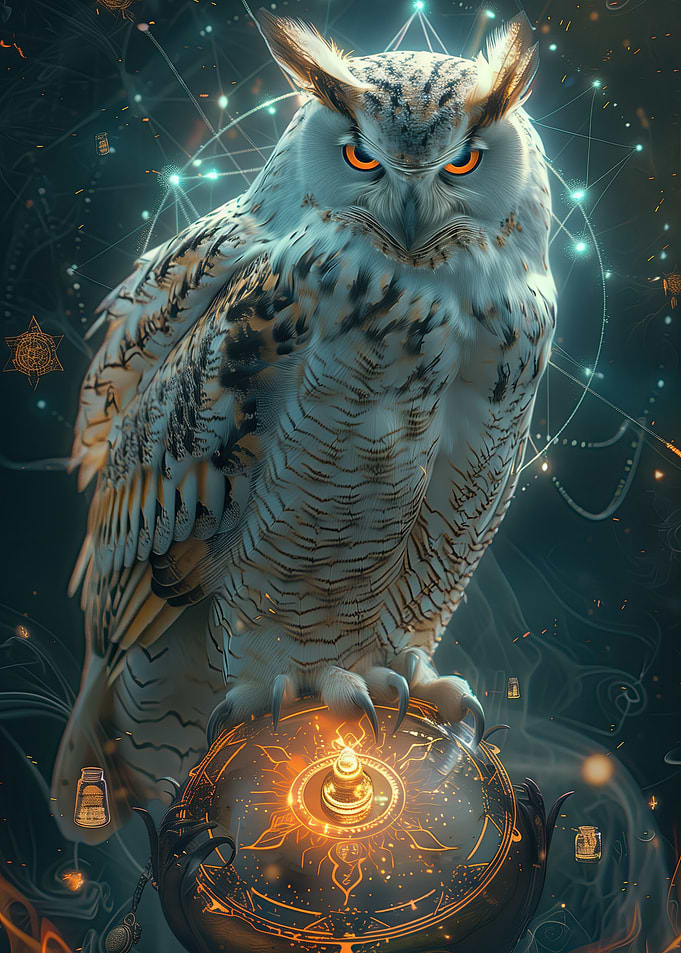 Mystical Owl of the Enchanted Orb