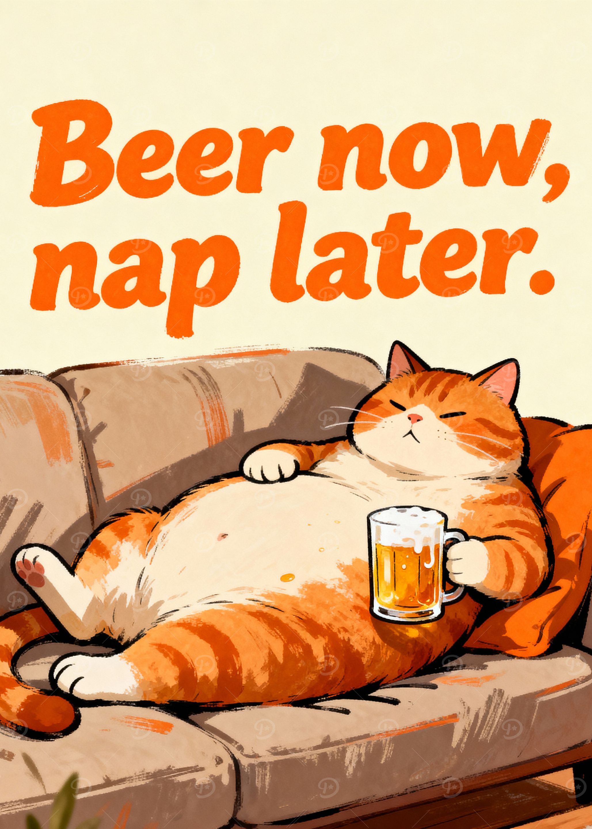 Beer Now, Nap Later Cat