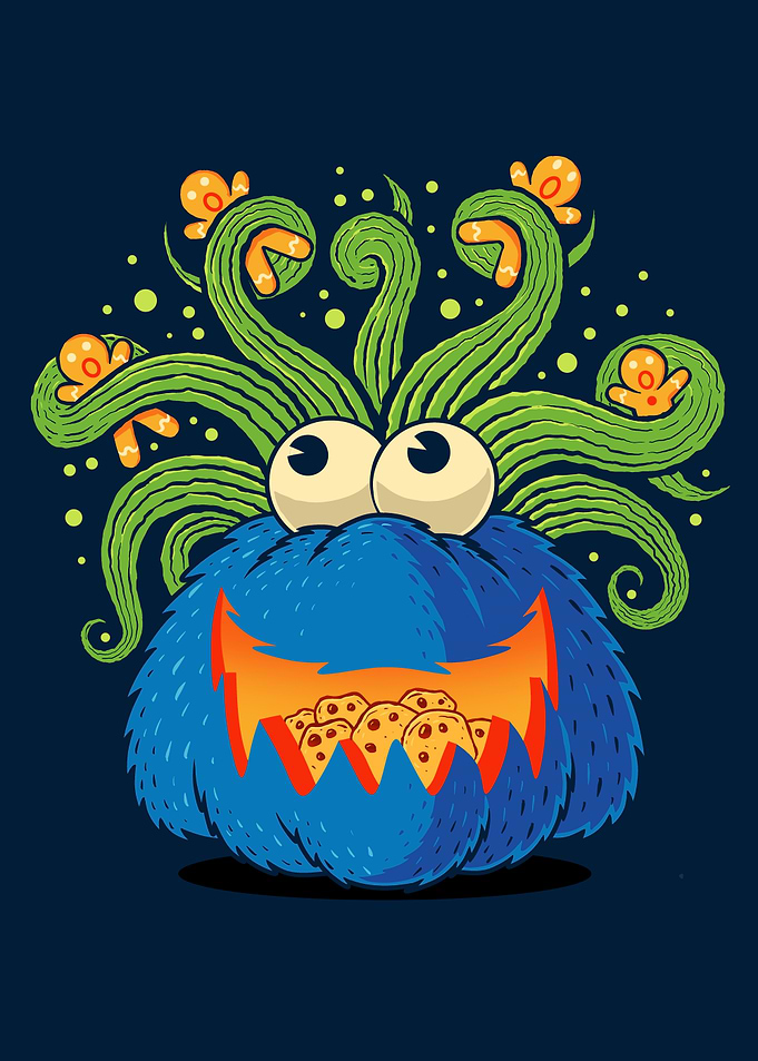 Cookie Pumpkin Monster VS Gingerbread Cookie
