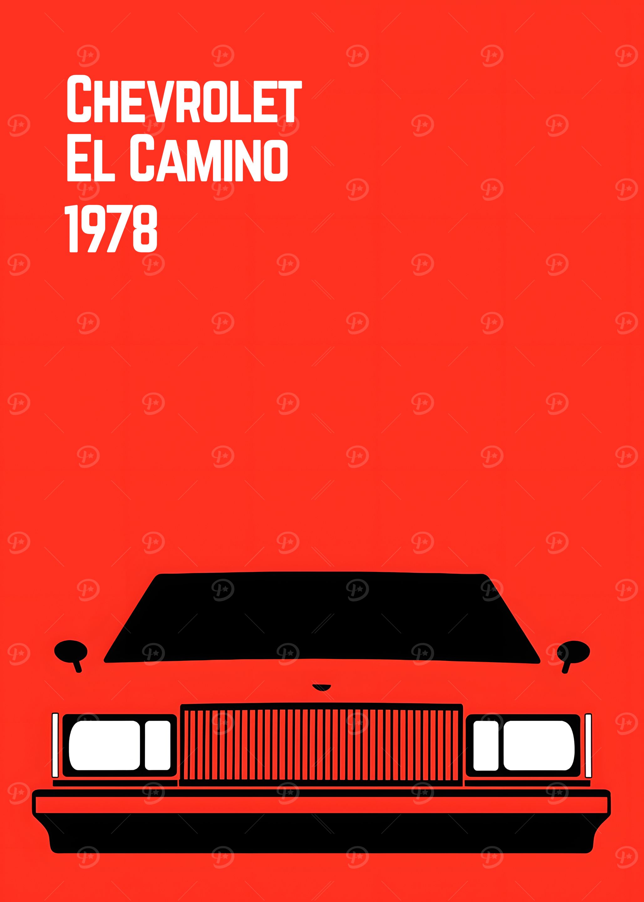 Chevrolet El Camino 1978 Minimalist Art