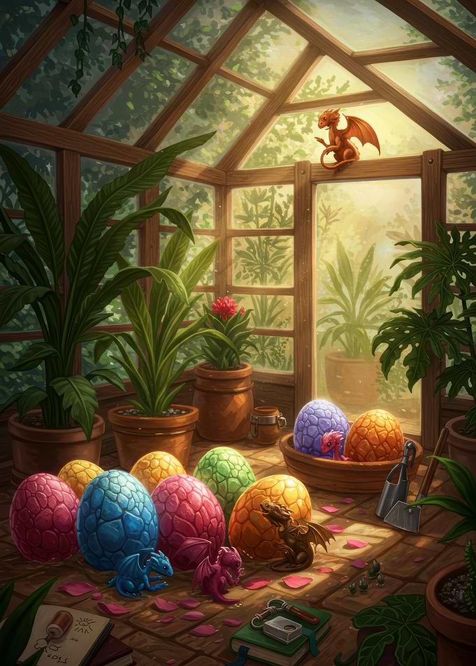 Dragon Eggs in Greenhouse