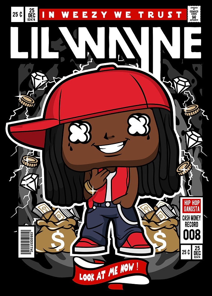 Lil Wayne Cartoon Comic Book