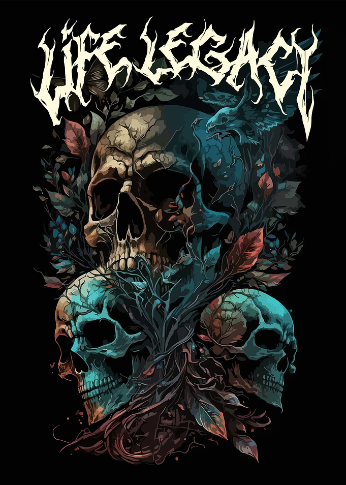 Life Legacy Skulls and Foliage