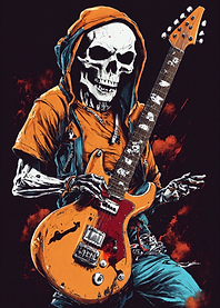 Skeleton Rocker with Guitar
