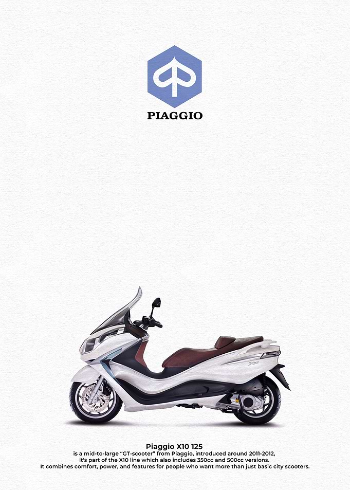 Piaggio X10 125 Scooter Advertisement