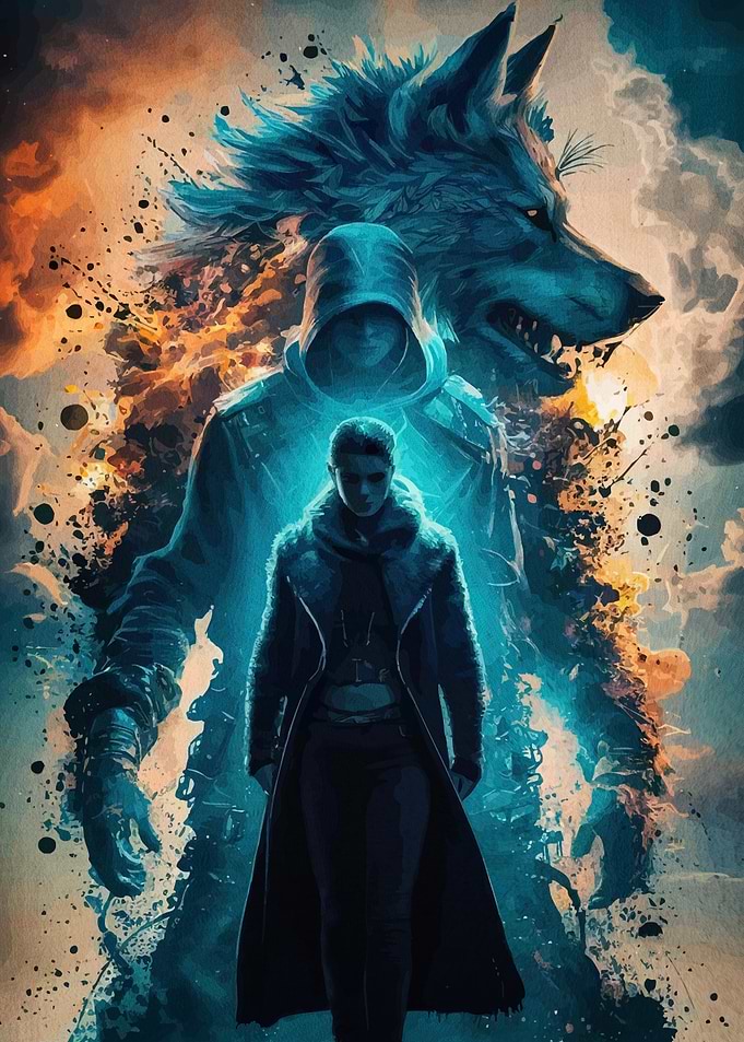 Man and Wolf Animal