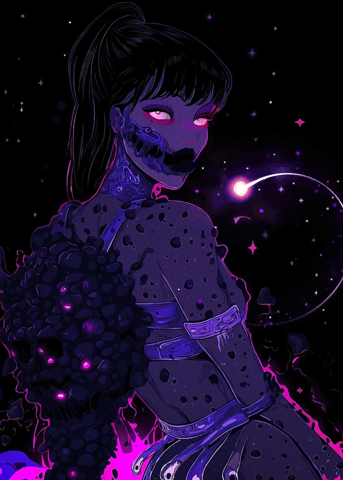 Ethereal Zombie Woman in Space