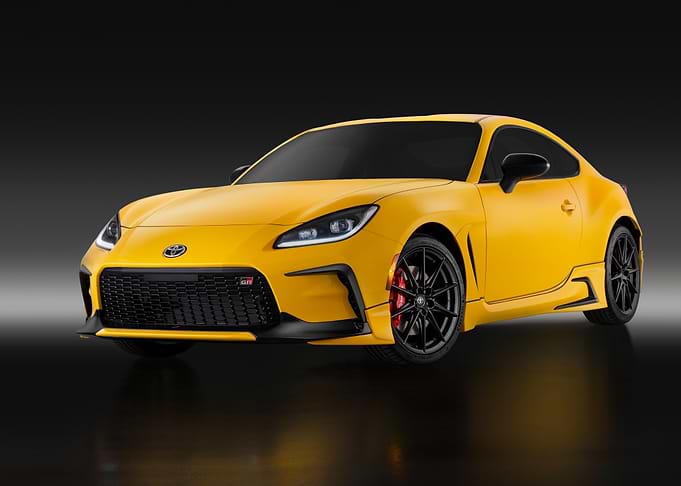 Yellow Toyota GR86 Sports Car