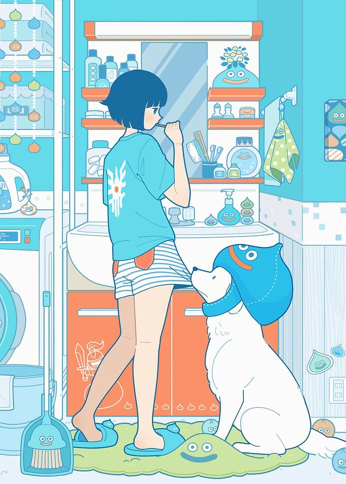 Dragon Quest Bathroom Scene