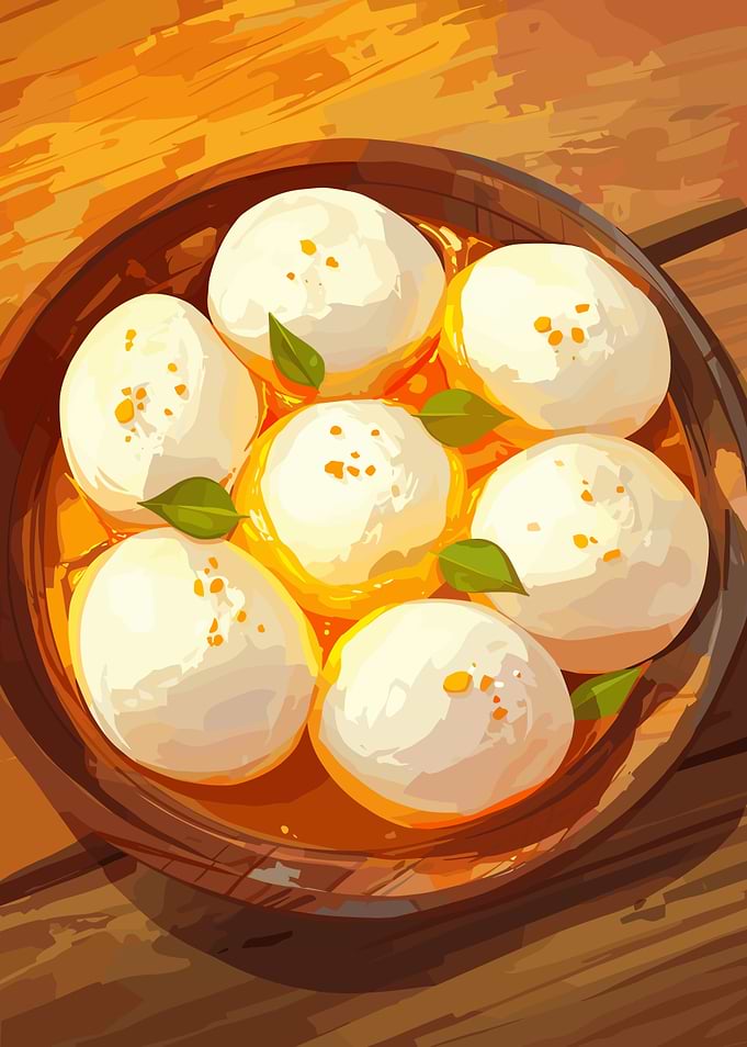 Tangyuan Dessert Bowl Illustration
