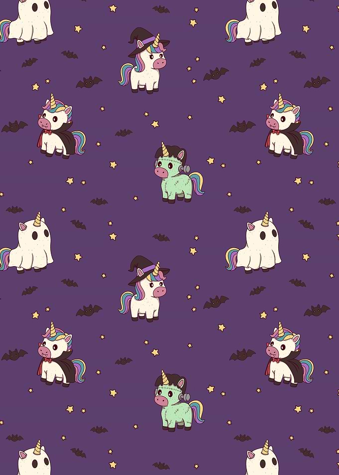 Halloween Unicorn Party Pattern