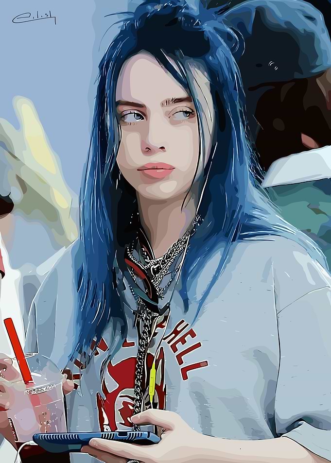Billie Eilish Digital Art Portrait