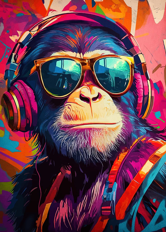 Monkey Headphones Sunglasses