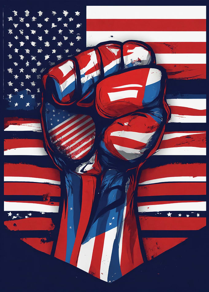 Fist Patriotic Art
