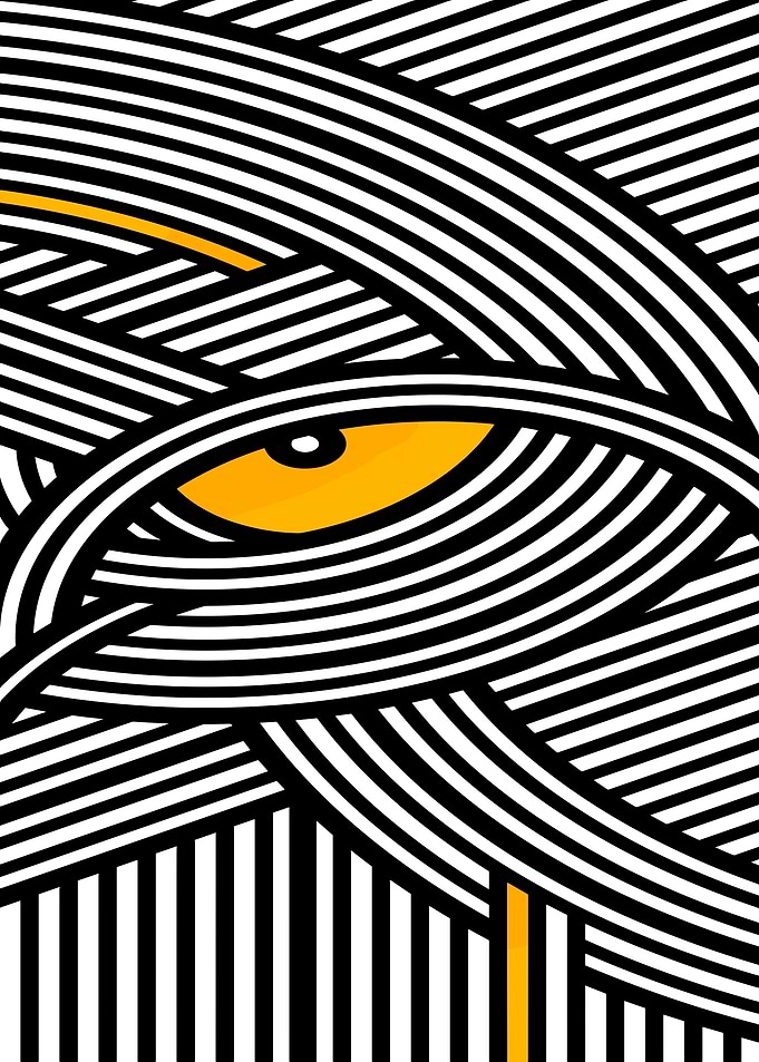 Abstract Eye with Stripes