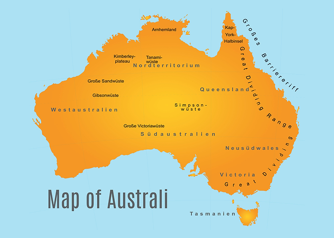 Detailed Map of Australia