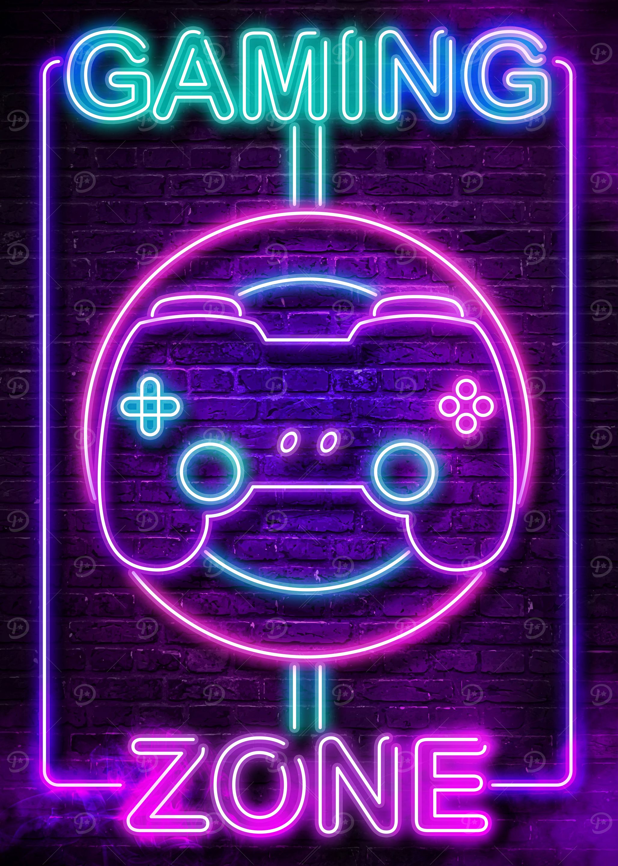 Neon Cyber Gaming Zone