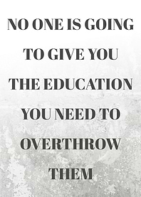No one is going to give you the education you need to overthrow them Quotes