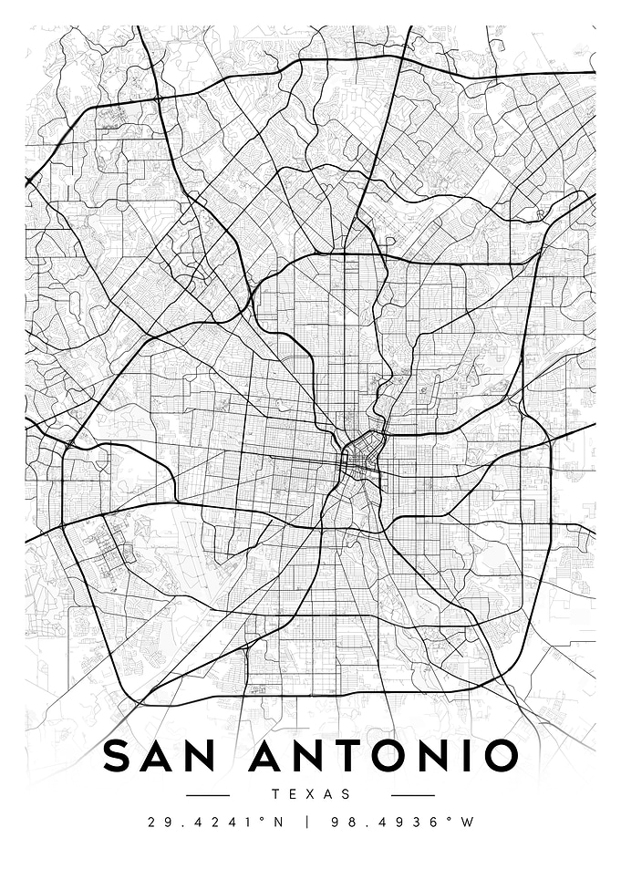 San Antonio, Texas City Map