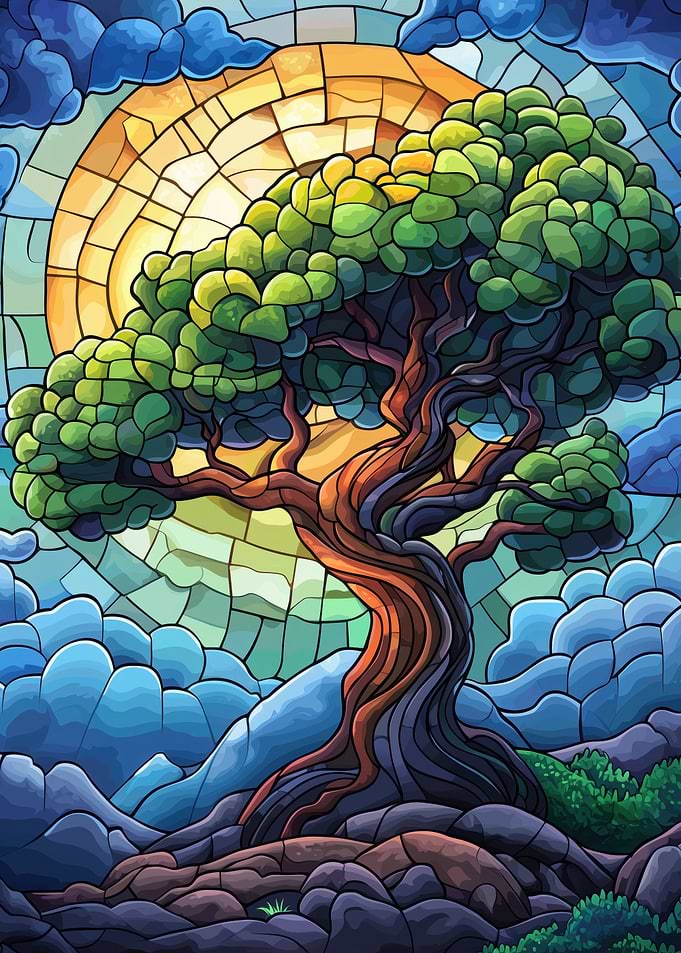 Stained Glass Tree of Life