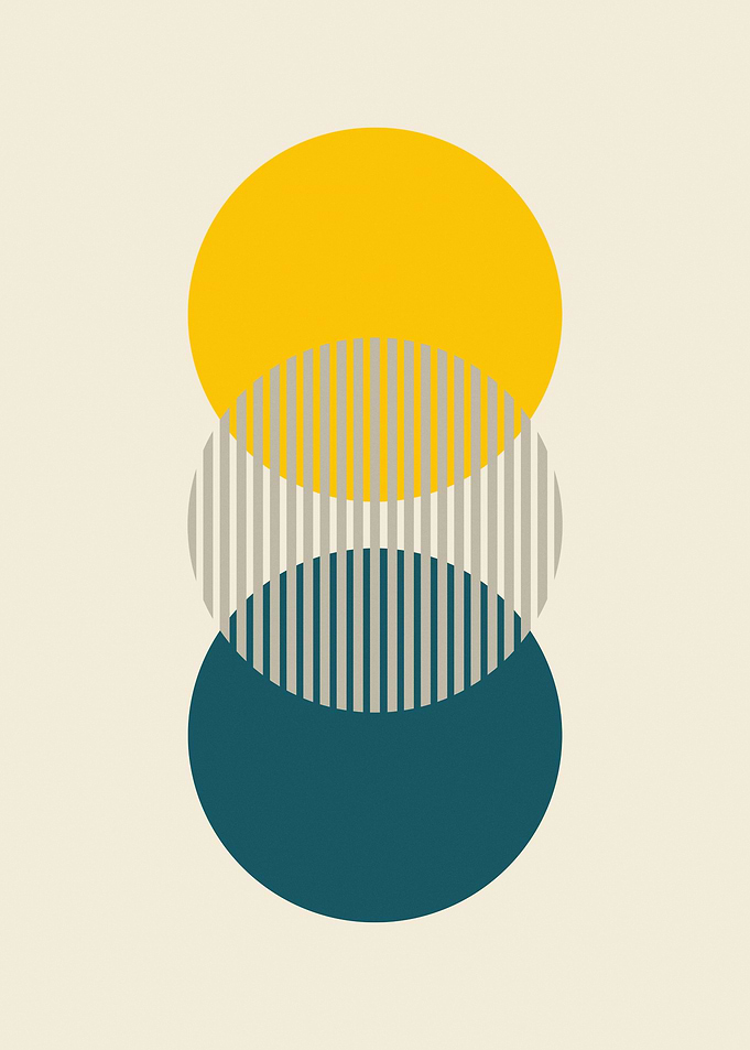 Abstract Circles Minimalist Art