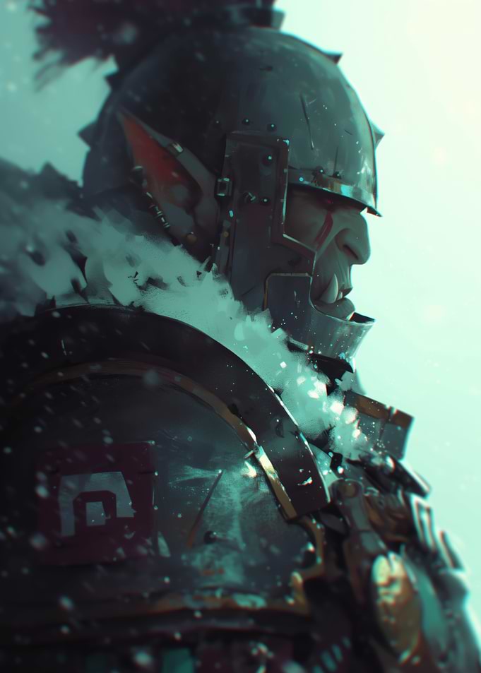 Orc Warrior in Armor Digital Art