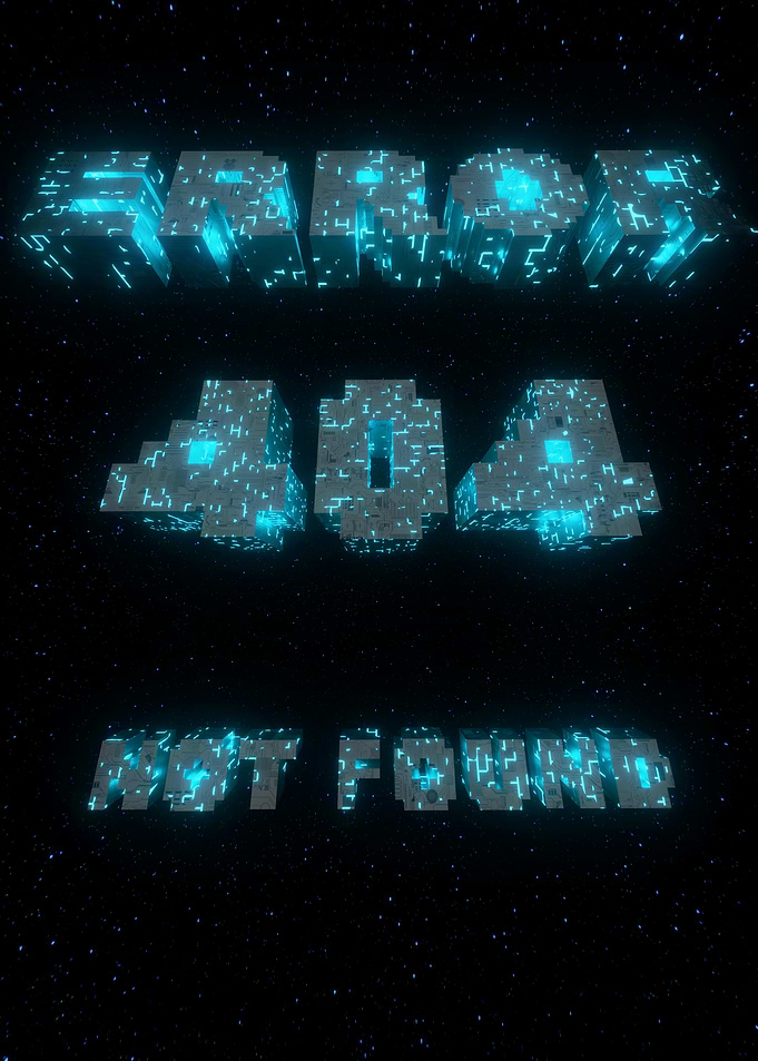 Error 404 Not Found Pixelated Space Spaceship