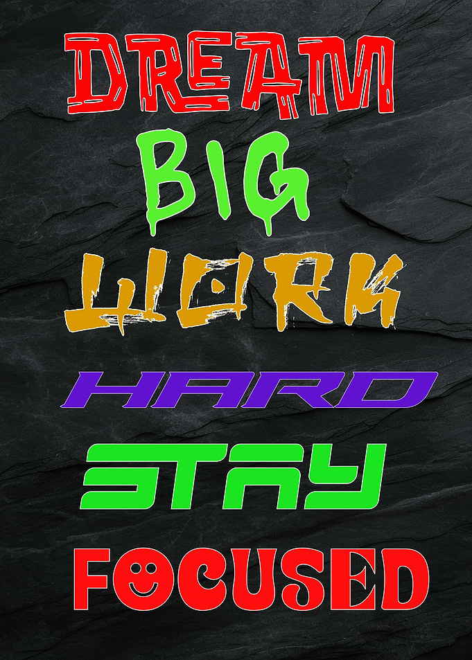 Motivational Words on Stone Background