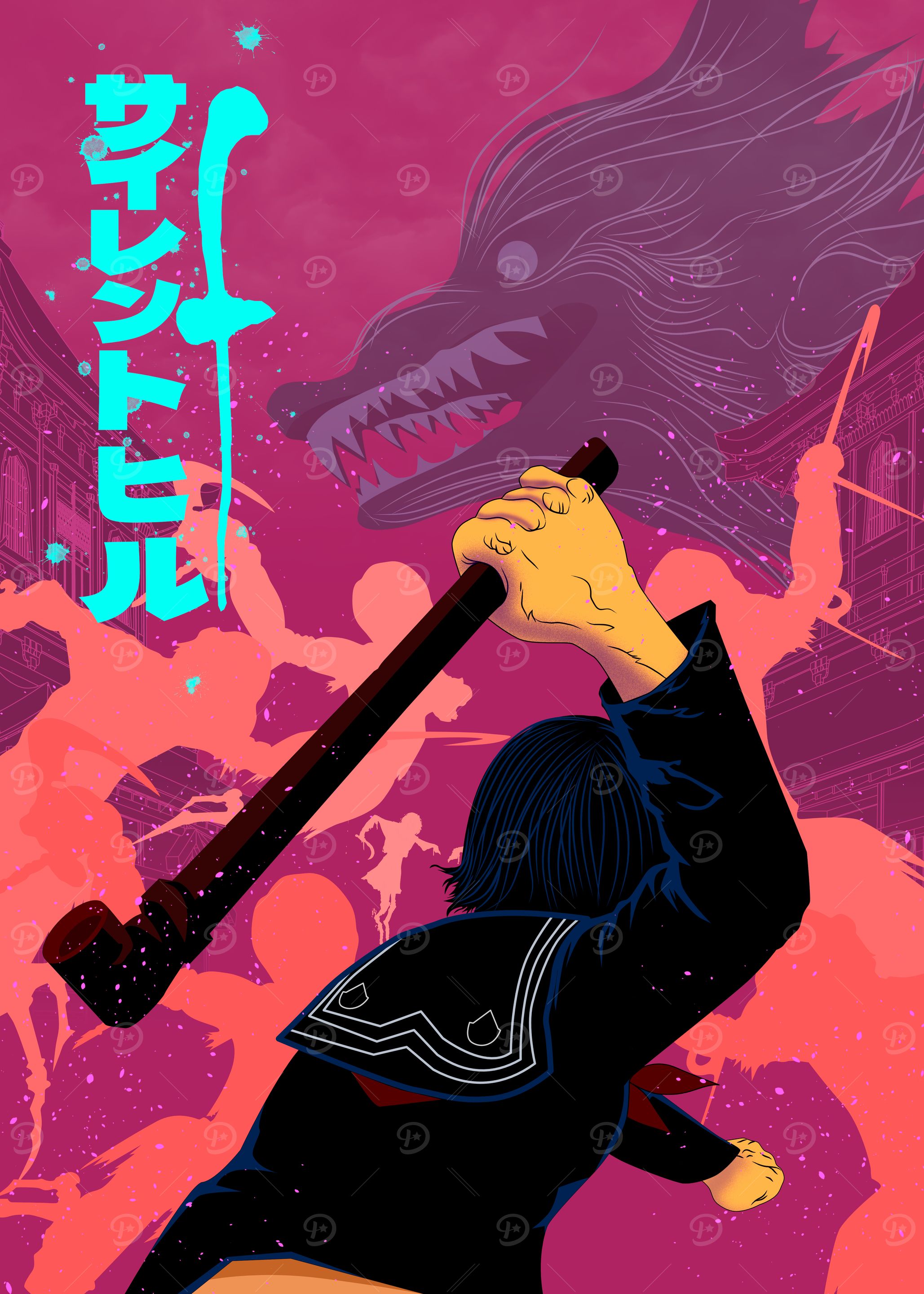 Silent f Anime Style Illustration