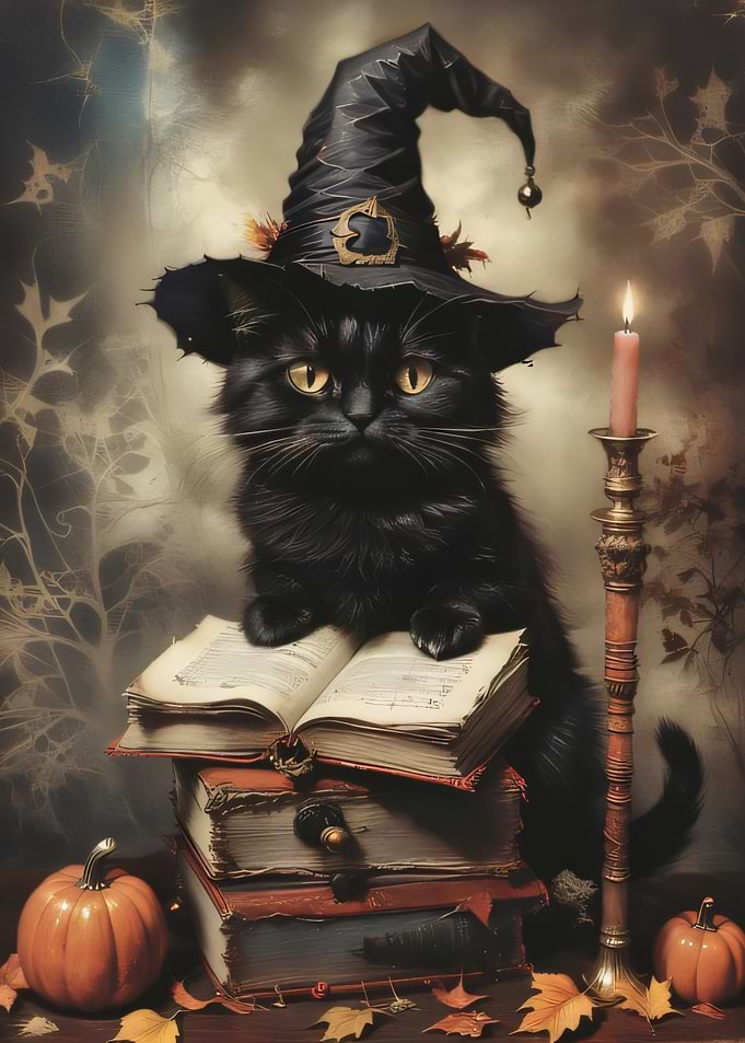 Black Cat Witch Halloween