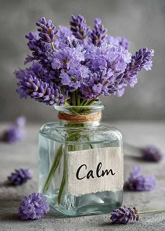 Lavender Bouquet with 'Calm' Label