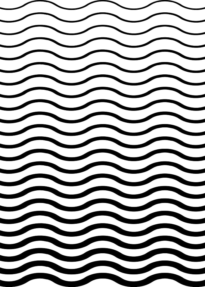 Black and White Wavy Lines Pattern