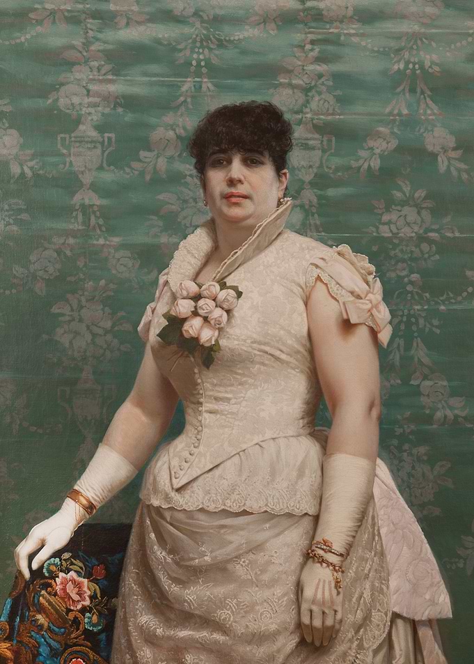 Portrait of a Woman in White Dress