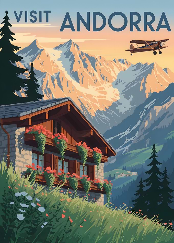 Visit Andorra Travel Poster