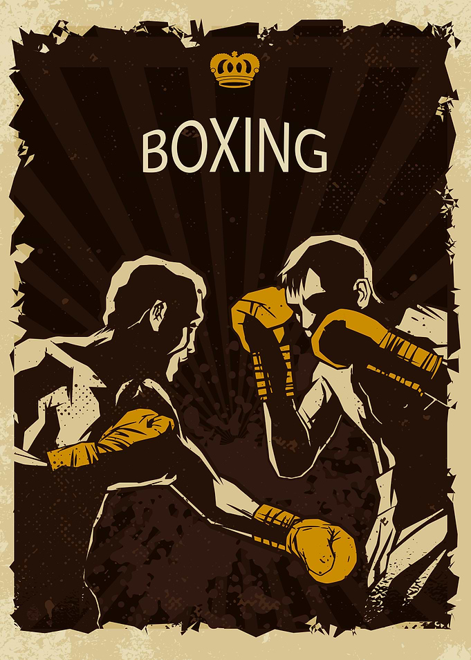 Vintage Boxing Match Poster