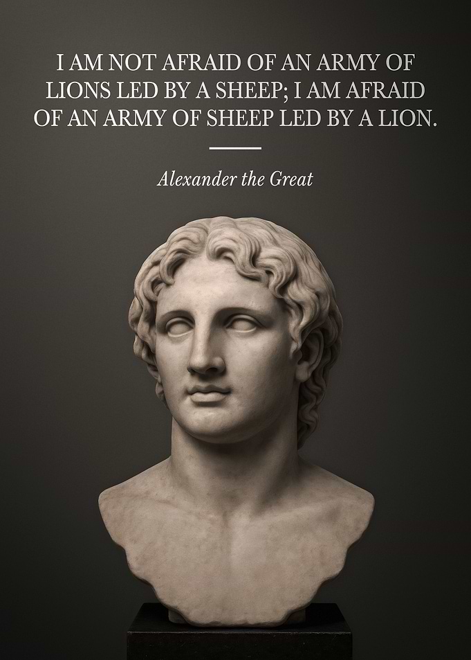 Alexander the Great Quote and Bust