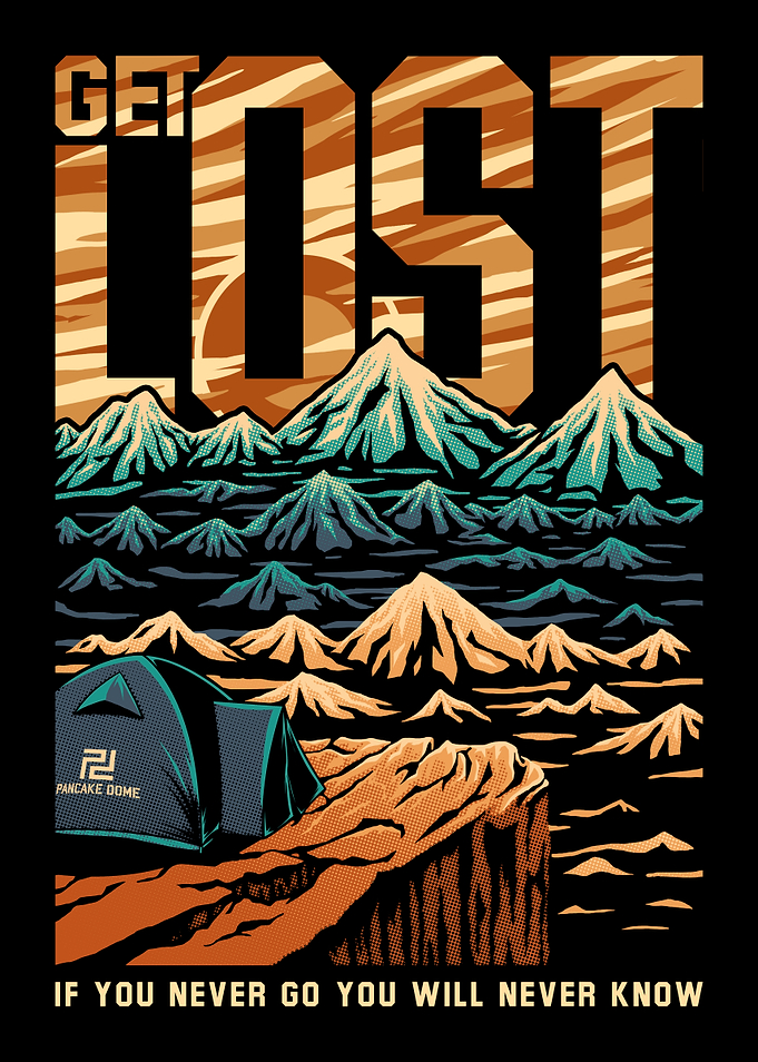 Get Lost Camping Adventure Graphic