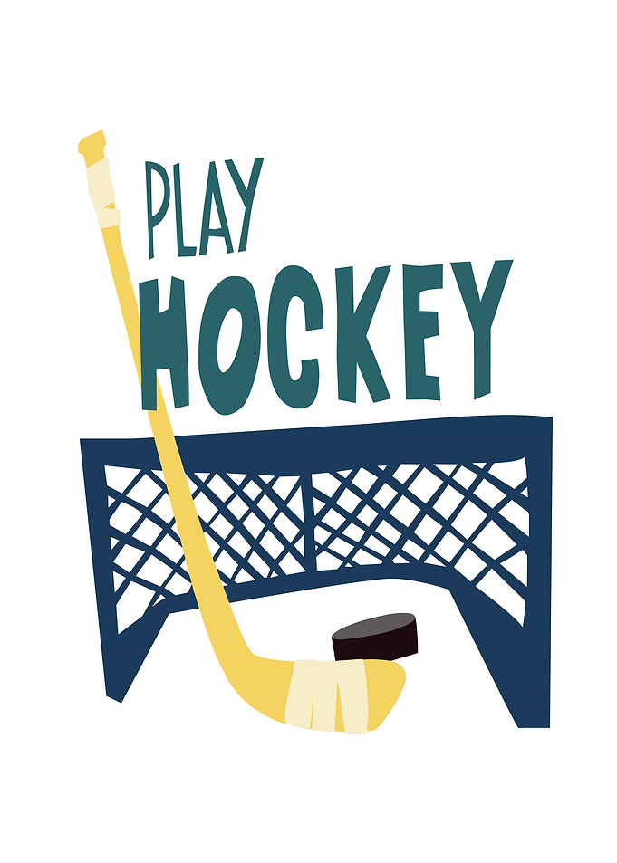 Play Hockey Illustration