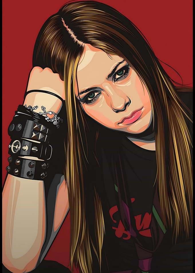 Avril Lavigne Vector Portrait