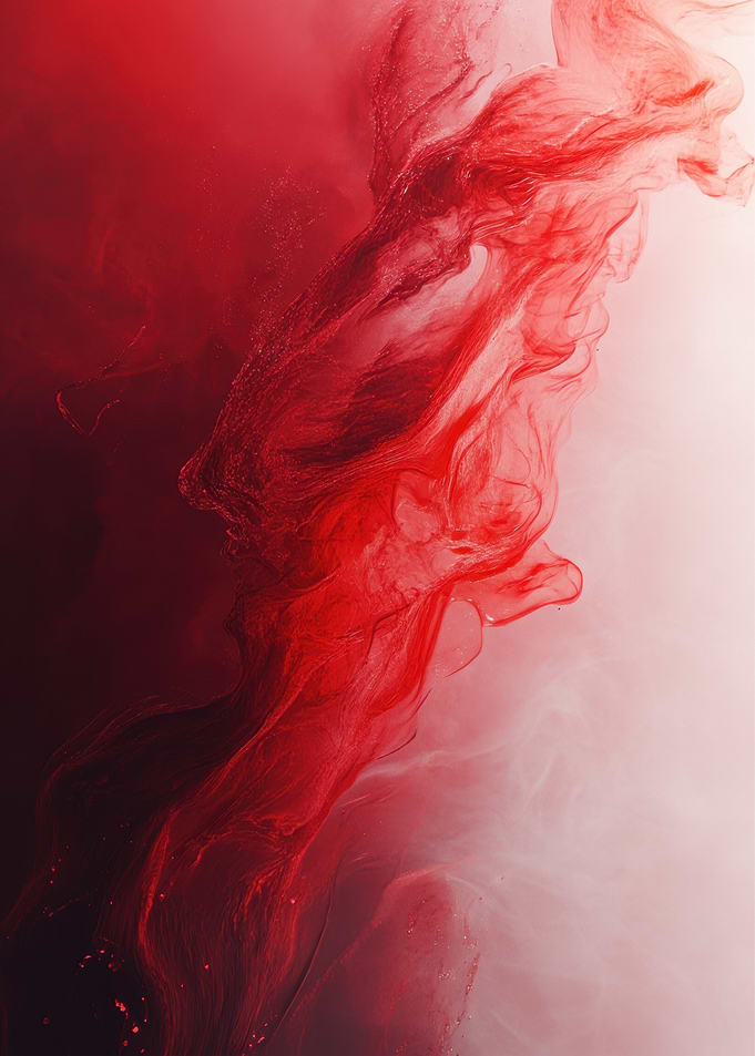 Abstract Red Ink Cloud
