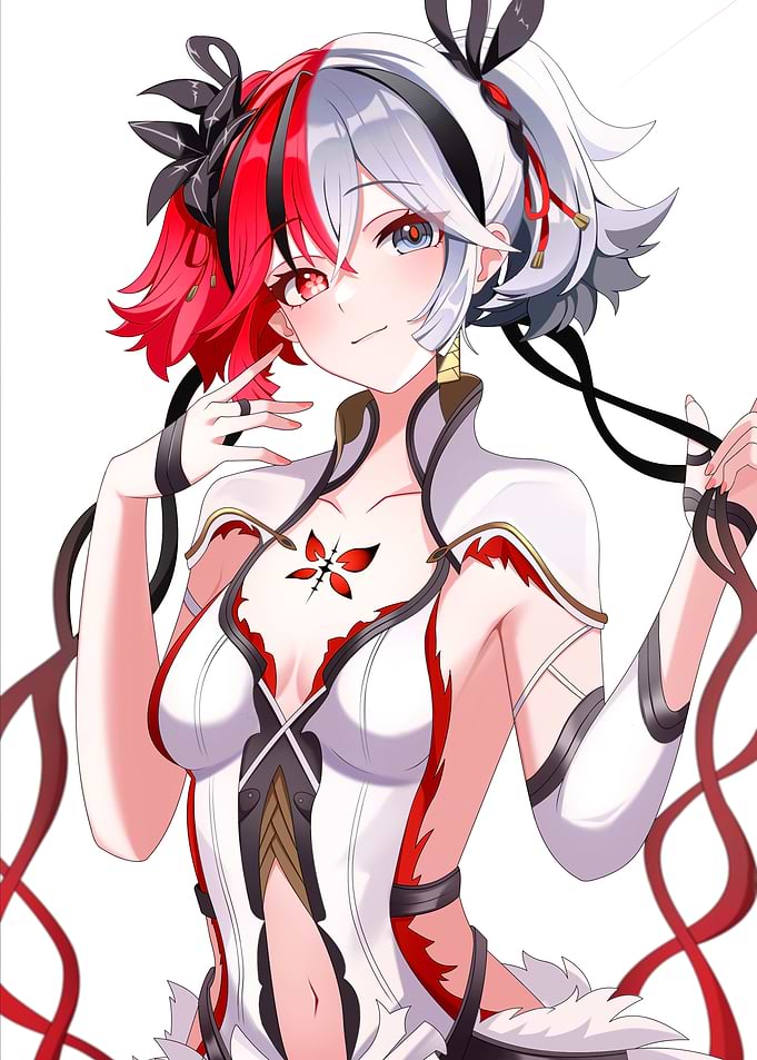 Camellya Wuthering Waves Red and White Hair
