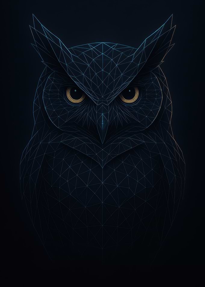 Geometric Owl Portrait