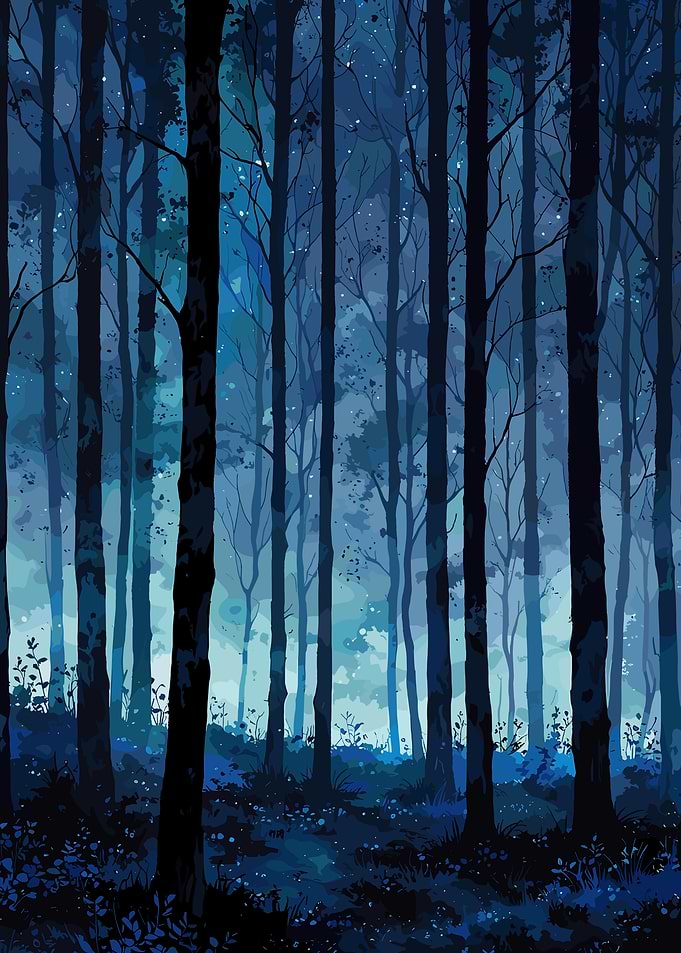 Mystical Blue Forest