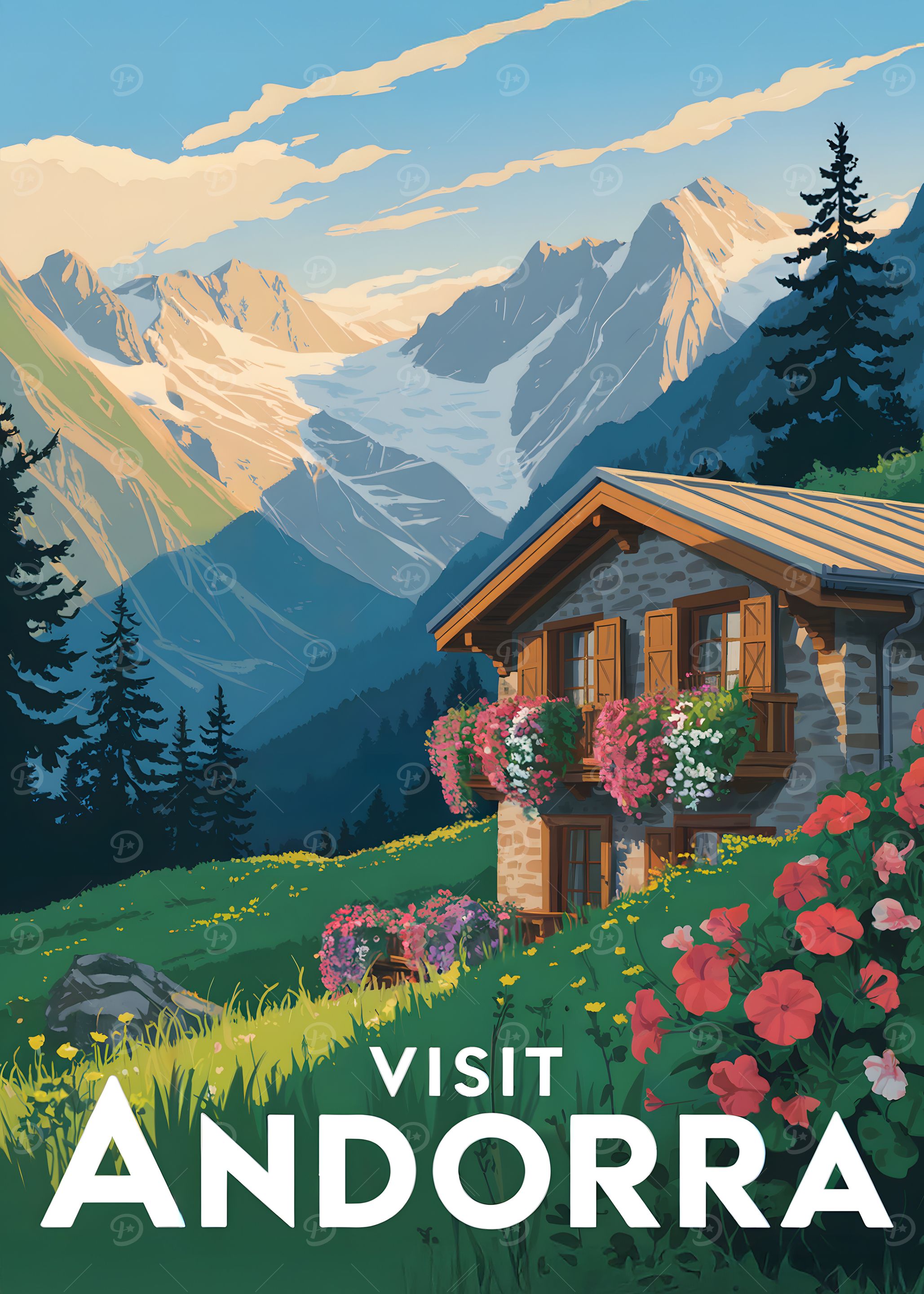 Visit Andorra Travel Poster